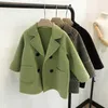 Alta qualidade treliça crianças casaco de lã para meninos moda outono inverno jaqueta menino blusão crianças inverno overcoat9761304