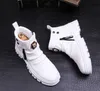 Nieuwe platform witte loafers hoogwaardige leren laarzen anti-rimpel party trouwschoenen punk comfortschoen