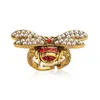 Borboleta vintage Bee Anel Aberto Mulheres Diamante Inseto Anéis Para Presente Partido Moda Jóias Acessórios