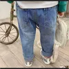 Odzież dziecięca dzieci ciążowa Dostawa 2021 3 Style Dziewczynka Solidne Ripped Jeans Girls Wygodne Denin Spodnie Dzieci Spodnie dla 18m