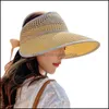 Kepsar hattar, halsdukar handskar mode aessoriesgirls vikbar floppy st hatt med bred brim strand sommar söt bowknot sol för ansikte solskyddsmedel a