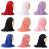 2021 아이들을위한 아이들 안쪽 hijab 스카프 무슬림 여자 이슬람교의 headscarf 터번 모자 아랍 전체 덮개 amira shawls headwear