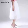 Femmes Longue Tulle Jupe Jupe Noir Maxi Mesh Blanc Faldas Largas Casual S Vêtements Pour Femmes Saia Feminina Tataria 210514