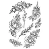 Временная наклейка татуировки Водонепроницаемые наклейки Черные розы Дизайн Полный цветок Рука Tatoo Body Art Большой Большой Размер Поддельные татуировки