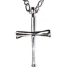 Accessoires de Sport en titane or argent croix batte de Baseball pendentif collier couleur noire en acier inoxydable pour femmes hommes