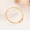 8 Acht pc's Bracelet Hele kunnen mode openen Dubai Fine Bangle vaste gele gouden sieraden Vrouwen Afrika Arabische items Assemble261s