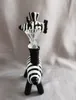 Vintage Zebra Glass Bong Eau fumer narguilé pipe 14mm Joint Bubbler Heady Oil Dab Rigs