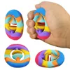 Sensory Snapper Popper Fidget Toys Silicone Suction Cup Exercise Arm Muscles Five-finger Strength Grip Ring