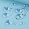 Transparante Belly Button Ring Acryl Clear Navel Piercing Bar Set voor Dames Flexibele Nombril Stud Barbell Body Sieraden