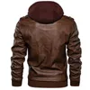 Mäns Casual Leather Jacka Utomhus Motorcykel Coat 211111