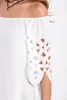 Maternity Dresses Shoulderless One-line Neck Tube Top Hollow Burnt Flower Dress