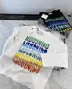 22SS bomull godis brev broderi barn våren sommar hoodie baby topp barn sweatshirts plus storlek 90-130cm barn kläder svart vit