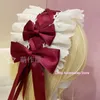 Party Masks Lolita Hair Accessories Daily Lo Niang KC Headdress Hand Made Fairy Soft Girl Cute Lace Bow Bead Band Hairpin