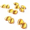 Kroonluchter Crystal 12 stks 16 * 22mm Smooth Gold Glass Tear Drop Pendants (gratis ringen) voor kroonluchter / gordijnonderdelen, DIY-sieraden