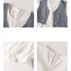 Abito per ragazze dolce gilet di jeans falso costume in due pezzi nuova primavera autunno stile preppy adolescenti abbigliamento per ragazze 6 8 10 12 14 anni Q0716