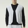 IEFB Herrkläder Plisserad Outwear Vest Casual Trend All-Match Single Breasted V Collar Waistcoat för Man 9Y3838 JE111 210524