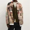 Giacche da uomo stampato da uomo e di mezza età Autumn New Fashion Short Jacket Casual Street Style Coat