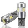 T10 W5W LED-signallampa Auto Claerance Wedge Side Reverse Lampor 5630 6SMD 2PCS Car 5W5 Bulb Canbus 12V 6000K