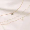 Pendant Necklaces Trendy Multilayered Butterfly Pearl Necklace For Women Fashion Sun Star Gold Choker 2021 Trend Jewelry Gift