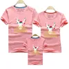 Abiti coordinati Christmas Deer Look T Shirt Madre Figlia Manica corta Padre Figlio Vestiti Papà Mamma Bambino Famiglia 210417