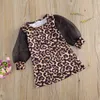 1-6Y Toddler Kid Girls Leopard Dress Tulle Lantern Sleeve es For Autumn Spring Children 210515