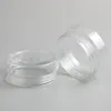 30 stks transparante heldere lege plastic ronde pot met zwart witte deksels schroefdop 50g 50 ml cosmetische containers crème voorbeeld potten1
