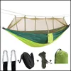 Hiking Sports & Outdoors Tents And Shelters Nylon Double Person Hammock Adt Cam Outdoor Backpacking Travel Survival Garden Swing Hunting Sle