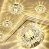 Night Lights 1 Set LED Ceiling Light Flush Mount Small Front Balcony Porch Crystal Corridors Fixture For Living Room Decoration280g