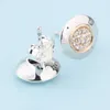 Designer Schmuck 925 Silber Ohrring Herz Ohrstecker Fit Pandora 18 Karat Gelbgold PLTAD Ohrstecker Liebesohrringe Europäischen Stil Murano