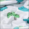 Set di biancheria da letto Forniture Tessili per la casa Set di alberi da giardino Cartoon Trapunta bianca Er Federa Letto caldo e morbido Twin Fl Queen King Piumino per ragazze Bedclot