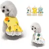 Pet clothing spring and summer dog Apparel dogs pets supplies wholesale pineapple skirt 6 sizes 3 colors