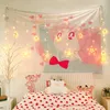Custom tapestry Printed College dorm Blankets Sailor Moon Cartoon Wall Tapestry hanging Free star lights covering 210608