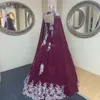 Modest Moroccan Kaftan Arabic Evening Dresses with Cape Sweetheart Appliques Prom Gowns A Line Chiffon Wrao Beaded Abendkleider