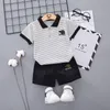 2020 Verão Childrens Roupas Boys New Suits Boys Polo T-shirt + Shorts Crianças Two-Peça Set Criança Casual Bebê Crocodilo Print Sets 731 S2