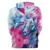 New Autumn and winter Hoodie Mens Hoodies High Quality Print Men Women Animation Colorful Unicorn Sweatshirt Long Sleeve B101-165