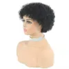 Cambodian Human Hair Wigs Afro Kinky Curly Glueless Wig For Black Woman Natural Color Machine Made