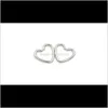 Nose pierścienie Studia Mix Orbital Earring 1.2mm Serce Tragus Piercing Uszu Chrząstki Korpus Biżuteria Drop Dostawa 2021 Btawk