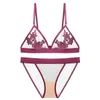 Set sexy 2020 ricami romantici francesi europei e americani biancheria intima trasparente sexy nessun anello d'acciaio raccolta sexy set di reggiseno più taglia L2304