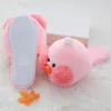 Net red hyaluronic acid little yellow duck slippers women's warm Plush home indoor non slip cotton slippers in autumn and winter Y0406