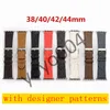 Ny design läderrem för Apple Watch Band Serie 6 5 4 3 2 40mm 44mm 38mm 42mm Armband för Iwatch Belt Y04