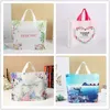 50pcs Thicker Large Plastic Bag Simple and Fresh with Handles Clothing Store Shopping Bag Wedding Gift Jewelry Packaging Bag 211014