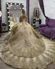 золотисто-аравийское свадебное платье