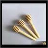 Other Kitchen Tools 8Cm 10Cm 15Cm Mini Wooden Wood Spoon Stick Dipper Honey Stirring Bar Opp Bag Packaging Wen5433 Vhowq T48Eb