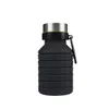 Foldable Silicone Hydration Gear Water Bottles Sport 550ml Flexible Drink Cups Cycling Bottles Mug Travel With Mountaineering Buckle 4 Colors