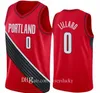 Мужские баскетбольные майки Portland TrailBlazer Damian Lillard для ключевых игроков; баскетбольные майки шили и вышивают качели.