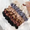 6 pçs / lote mulheres scrunchies cetim seda cabelo laços corda meninas elástico borracha de borracha hairband titulares de ponytail acessórios gratuitos dhl