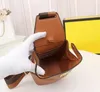 Latest Updated Top Quality Guitar bags Unisex Fashion Chest bag Brown Leather Music Tools Waist Baguette Gold Buckle Gasp Handbags2175