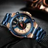 Curren Watch Men Luxury Brand Big Dial Male Watches Military Stainless Steel Sport Mens Wristwatch Relogio Masculino 210527