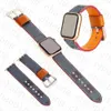 Für IPhone Apple Watch-Armbänder 41 mm 42 mm 38 mm 40 mm 44 mm 45 mm Iwatch 3 4 5 6 SE 7-Serie Weiches Uhrenarmband Luxus-Designer-Echtlederarmband mit Prägung für Männer und Frauen