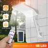 Motion Sensor PIR Bright 48 LED Solar Wall Power Light Garden Outdoor Street Lamp + Fjärrkontroll